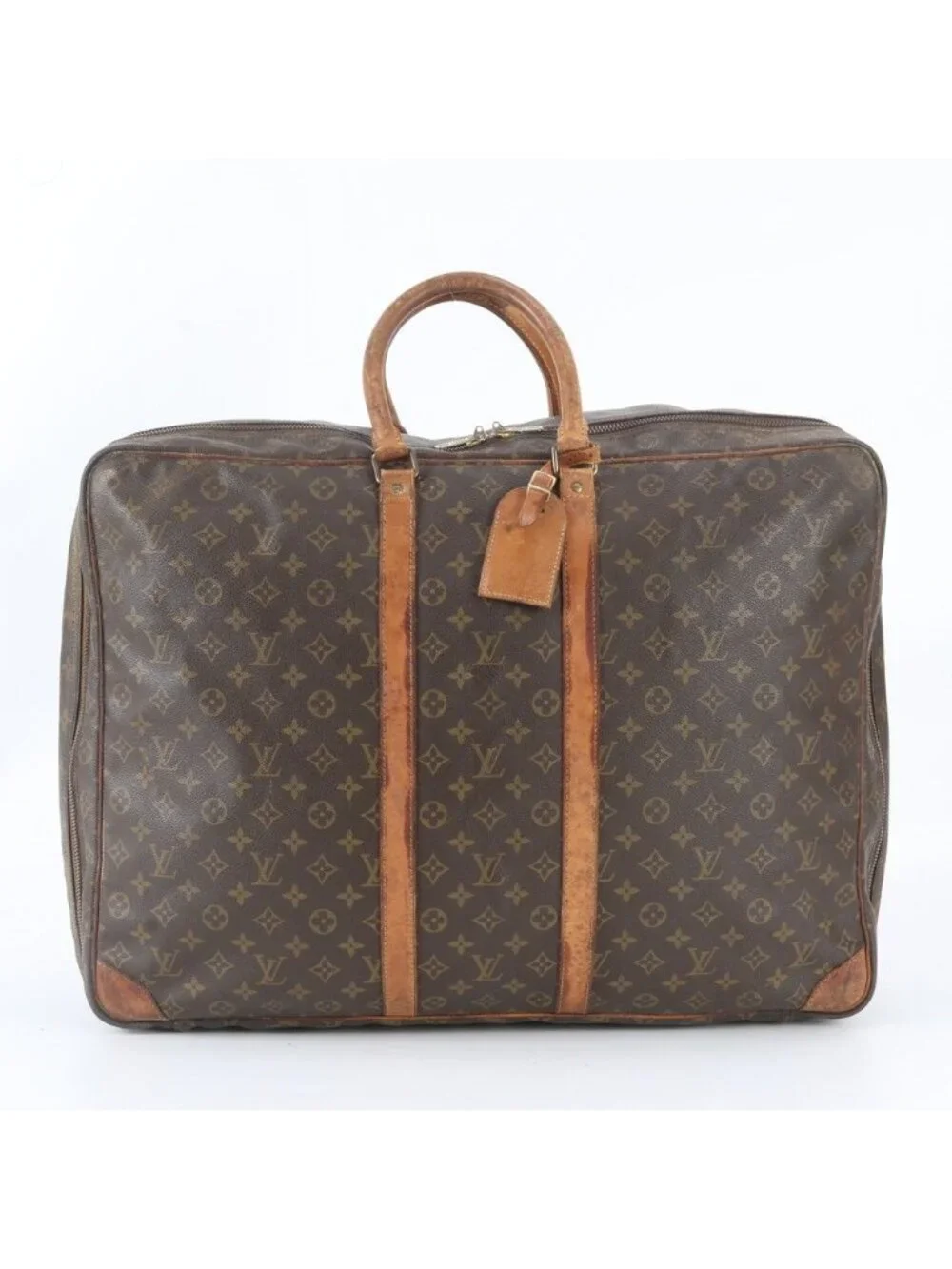 Louis Vuitton Monogram Sirius 60 Leather Boston Bag Tote Carry